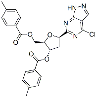 4-氯-1-(3,5-二鄰甲苯-beta-d-2-脫氧尿苷)吡唑[3,4-d]嘧啶結(jié)構(gòu)式_91713-47-2結(jié)構(gòu)式