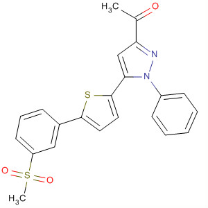 1-(5-{5-[3-(甲基磺?；?苯基]-2-噻吩}-1-苯基-1H-吡唑-3-基)乙酮結(jié)構(gòu)式_918316-29-7結(jié)構(gòu)式