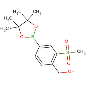 [2-甲烷磺酰基-4-(4,4,5,5-四甲基-[1,3,2]二噁硼烷-2-基)-苯基]-甲醇結(jié)構(gòu)式_918328-16-2結(jié)構(gòu)式