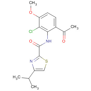 N-(6-乙?；?2-氯-3-甲氧基苯基)-4-異丙基噻唑-2-羧酰胺結(jié)構(gòu)式_923289-37-6結(jié)構(gòu)式