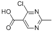 4-Chloro-2-methylpyrimidine-5-carboxylic acidStructure,933702-81-9Structure 4-Chloro-2-methylpyrimidine-5-carboxylic acid Structure,933702-81-9Structure
