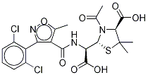 [3-(2,6-二氯苯基)-5-甲基-4-異惡唑基]羰基N3-乙?；嗝灌邕蛩峤Y(jié)構(gòu)式_934986-84-2結(jié)構(gòu)式