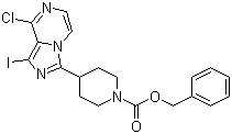 4-(8-氯-1-碘咪唑并[1,5-a]吡嗪-3-基)-1-哌啶羧酸芐酯結(jié)構(gòu)式_936901-82-5結(jié)構(gòu)式