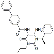 n-[6-氨基-1,2,3,4-四氫-2,4-二氧代-1-[(1r)-1-苯基乙基]-3-丙基-5-嘧啶]-[1,1-聯苯]-4-羧酰胺結構式_937804-83-6結構式