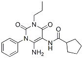 n-(6-氨基-1,2,3,4-四氫-2,4-二氧代-1-苯基-3-丙基-5-嘧啶)-環(huán)戊烷羧酰胺結構式_937804-85-8結構式