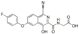 n-[[1-氰基-6-(4-氟苯氧基)-4-羥基-3-異喹啉]羰基]-甘氨酸結構式_945739-75-3結構式