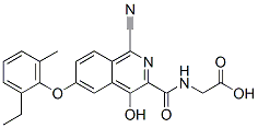 n-[[1-氰基-6-(2-乙基-6-甲基苯氧基)-4-羥基-3-異喹啉]羰基]-甘氨酸結構式_945739-87-7結構式