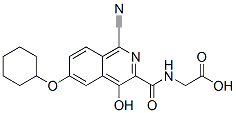 n-[[1-氰基-6-(環(huán)己氧基)-4-羥基-3-異喹啉]羰基]-甘氨酸結構式_945739-91-3結構式