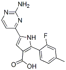  5-(2-氨基-4-嘧啶)-2-(2-氟-4-甲基苯基)-1H-吡咯-3-羧酸結構式_951784-15-9結構式