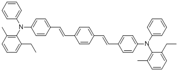 N-(4-((1e,22e)-4-((e)-4-((2-乙基-6-甲苯)(苯基)氨基)苯乙烯)苯乙烯)苯基)-n-(2-乙基-6-甲苯)苯胺結(jié)構(gòu)式_954497-18-8結(jié)構(gòu)式
