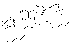 9-(1-辛基壬基)-2,7-雙(4,4,5,5-四甲基-1,3,2-二噁硼烷-2-基)-9h-咔唑結構式_958261-51-3結構式