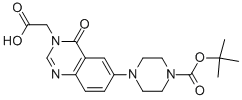 1-N-Boc-4-(3-羧基甲基-4-氧代-3,4-二氫喹唑啉-6-基)哌嗪結(jié)構(gòu)式_959246-63-0結(jié)構(gòu)式