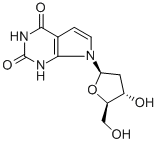 7-(2-脫氧-beta-D-赤式-呋喃戊糖基)-1H-吡咯并[2,3-d]嘧啶-2,4(3H,7H)-二酮結(jié)構(gòu)式_96022-82-1結(jié)構(gòu)式