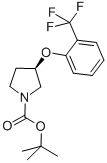 3-(2-(三氟甲基)苯氧基)吡咯烷-1-羧酸-(R)-叔丁酯結(jié)構(gòu)式_960491-88-7結(jié)構(gòu)式