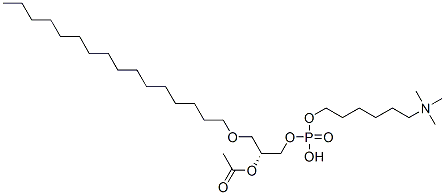 1-O-十六烷基-2-乙酰基-sn-甘油-3-磷酸-(N,N,N-三甲基)-己醇胺結(jié)構(gòu)式_99103-16-9結(jié)構(gòu)式