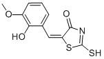 (5E)-5-(2-羥基-3-甲氧基亞芐基)-2-疏基-1,3-噻唑-4(5H)-酮結(jié)構(gòu)式_99972-65-3結(jié)構(gòu)式
