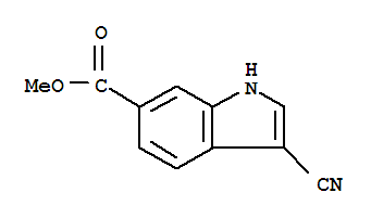 1H-Indole-6-carboxylic acid, 3-cyano-, methyl esterStructure,1000576-51-1Structure 1H-Indole-6-carboxylic acid, 3-cyano-, methyl ester Structure,1000576-51-1Structure
