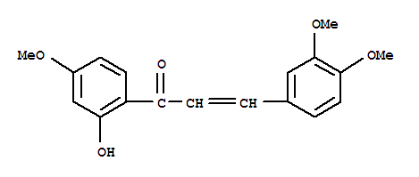 2-Propen-1-one,3-(3,4-dimethoxyphenyl)-1-(2-hydroxy-4-methoxyphenyl)-Structure,10493-06-8Structure 2-Propen-1-one,3-(3,4-dimethoxyphenyl)-1-(2-hydroxy-4-methoxyphenyl)- Structure,10493-06-8Structure