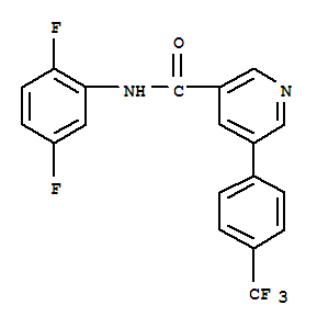 N-(2,5-二氟苯基)-5-[4-(三氟甲基)苯基]-3-吡啶羧酰胺結(jié)構(gòu)式_1057089-78-7結(jié)構(gòu)式