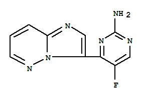 5-氟-4-(咪唑并[1,2-b]-3-吡嗪)嘧啶-2-胺結(jié)構(gòu)式_1131604-83-5結(jié)構(gòu)式