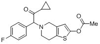 2-[2-(乙?；趸?-6,7-二氫噻吩并[3,2-c]吡啶-5(4H)-基]-1-環(huán)丙基-2-(4-氟苯基)乙酮結(jié)構(gòu)式_1391194-50-5結(jié)構(gòu)式