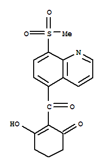 3-羥基-2-[[8-(甲基磺酰基)-5-喹啉]羰基]-2-環(huán)己烯-1-酮結(jié)構(gòu)式_205045-95-0結(jié)構(gòu)式