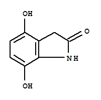 (9ci)-1,3-二氫-4,7-二羥基-2H-吲哚-2-酮結(jié)構(gòu)式_208986-12-3結(jié)構(gòu)式