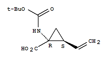 (1R,2S)-rel-1-[[(1,1-二甲基乙氧基)羰基]氨基]-2-乙烯基-環(huán)丙羧酸結(jié)構(gòu)式_213316-50-8結(jié)構(gòu)式