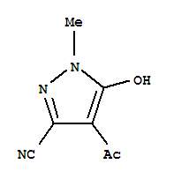 (9ci)-4-乙?；?5-羥基-1-甲基-1H-吡唑-3-甲腈結(jié)構(gòu)式_214892-89-4結(jié)構(gòu)式