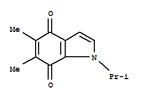 (9ci)-5,6-二甲基-1-(1-甲基乙基)-1H-吲哚-4,7-二酮結(jié)構(gòu)式_215307-38-3結(jié)構(gòu)式