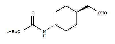 N-[反式-4-(2-氧代乙基)環(huán)己基]氨基甲酸1,1-二甲基乙酯結(jié)構(gòu)式_215790-29-7結(jié)構(gòu)式