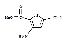 2-Thiophenecarboxylicacid,3-amino-5-(1-methylethyl)-,methylester(9ci)Structure,216574-44-6Structure 2-Thiophenecarboxylicacid,3-amino-5-(1-methylethyl)-,methylester(9ci) Structure,216574-44-6Structure