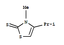 (9ci)-3-甲基-4-(1-甲基乙基)-2(3H)-噻唑硫酮結構式_21857-28-3結構式
