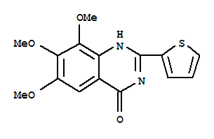 4(1H)-quinazolinone, 6,7,8-trimethoxy-2-(2-thienyl)-(9ci)Structure,219773-73-6Structure 4(1H)-quinazolinone, 6,7,8-trimethoxy-2-(2-thienyl)-(9ci) Structure,219773-73-6Structure
