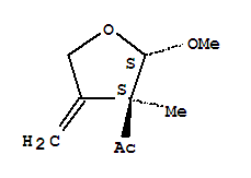1-[(2r,3r)-四氫-2-甲氧基-3-甲基-4-亞甲基-3-呋喃]-,乙酮結構式_220308-37-2結構式