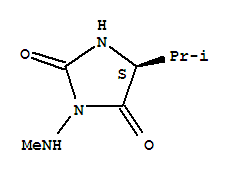 2,4-Imidazolidinedione,3-(methylamino)-5-(1-methylethyl)-,(5s)-(9ci)Structure,220442-68-2Structure 2,4-Imidazolidinedione,3-(methylamino)-5-(1-methylethyl)-,(5s)-(9ci) Structure,220442-68-2Structure