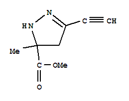 (9ci)-3-乙炔-4,5-二氫-5-甲基-1H-吡唑-5-羧酸甲酯結構式_221100-78-3結構式