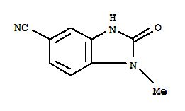 (9ci)-2,3-二氫-1-甲基-2-氧代-1H-苯并咪唑-5-甲腈結(jié)構(gòu)式_221290-16-0結(jié)構(gòu)式