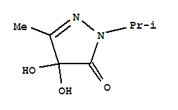 3H-pyrazol-3-one,2,4-dihydro-4,4-dihydroxy-5-methyl-2-(1-methylethyl)-(9ci)Structure,221325-62-8Structure 3H-pyrazol-3-one,2,4-dihydro-4,4-dihydroxy-5-methyl-2-(1-methylethyl)-(9ci) Structure,221325-62-8Structure