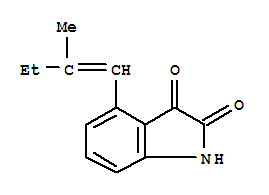 (9ci)-4-(2-甲基-1-丁烯)-1H-吲哚-2,3-二酮結(jié)構(gòu)式_222036-49-9結(jié)構(gòu)式