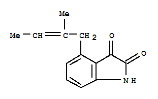 (9ci)-4-(2-甲基-2-丁烯)-1H-吲哚-2,3-二酮結(jié)構(gòu)式_222036-50-2結(jié)構(gòu)式