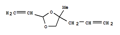 1,3-Dioxolane, 2-ethenyl-4-methyl-4-(2-propenyl)-(9ci)Structure,222611-17-8Structure 1,3-Dioxolane, 2-ethenyl-4-methyl-4-(2-propenyl)-(9ci) Structure,222611-17-8Structure