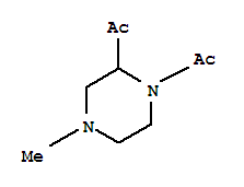 Piperazine, 1,2-diacetyl-4-methyl-(9ci)Structure,224189-17-7Structure Piperazine, 1,2-diacetyl-4-methyl-(9ci) Structure,224189-17-7Structure