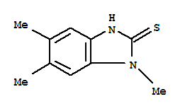 (9ci)-1,3-二氫-1,5,6-三甲基-2H-苯并咪唑-2-硫酮結(jié)構(gòu)式_22492-66-6結(jié)構(gòu)式