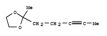 1,3-Dioxolane, 2-methyl-2-(3-pentynyl)-(7ci,8ci,9ci)Structure,22592-16-1Structure 1,3-Dioxolane, 2-methyl-2-(3-pentynyl)-(7ci,8ci,9ci) Structure,22592-16-1Structure