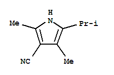 (9ci)-2,4-二甲基-5-(1-甲基乙基)-1H-吡咯-3-甲腈結(jié)構(gòu)式_231609-84-0結(jié)構(gòu)式