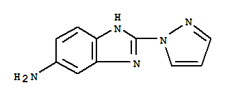 (9ci)-2-(1H-吡唑-1-基)-1H-苯并咪唑-5-胺結構式_23861-05-4結構式