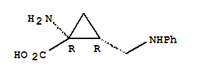 (1r,2r)-(9ci)-1-氨基-2-[(苯基氨基)甲基]-環(huán)丙烷羧酸結(jié)構(gòu)式_244233-43-0結(jié)構(gòu)式