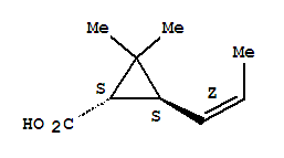 (1r,3r)-rel-(9ci)-2,2-二甲基-3-(1z)-1-丙烯基-環(huán)丙烷羧酸結構式_247921-00-2結構式