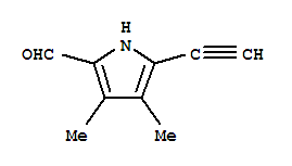 (9ci)-5-乙炔-3,4-二甲基-1H-吡咯-2-羧醛結構式_250253-82-8結構式